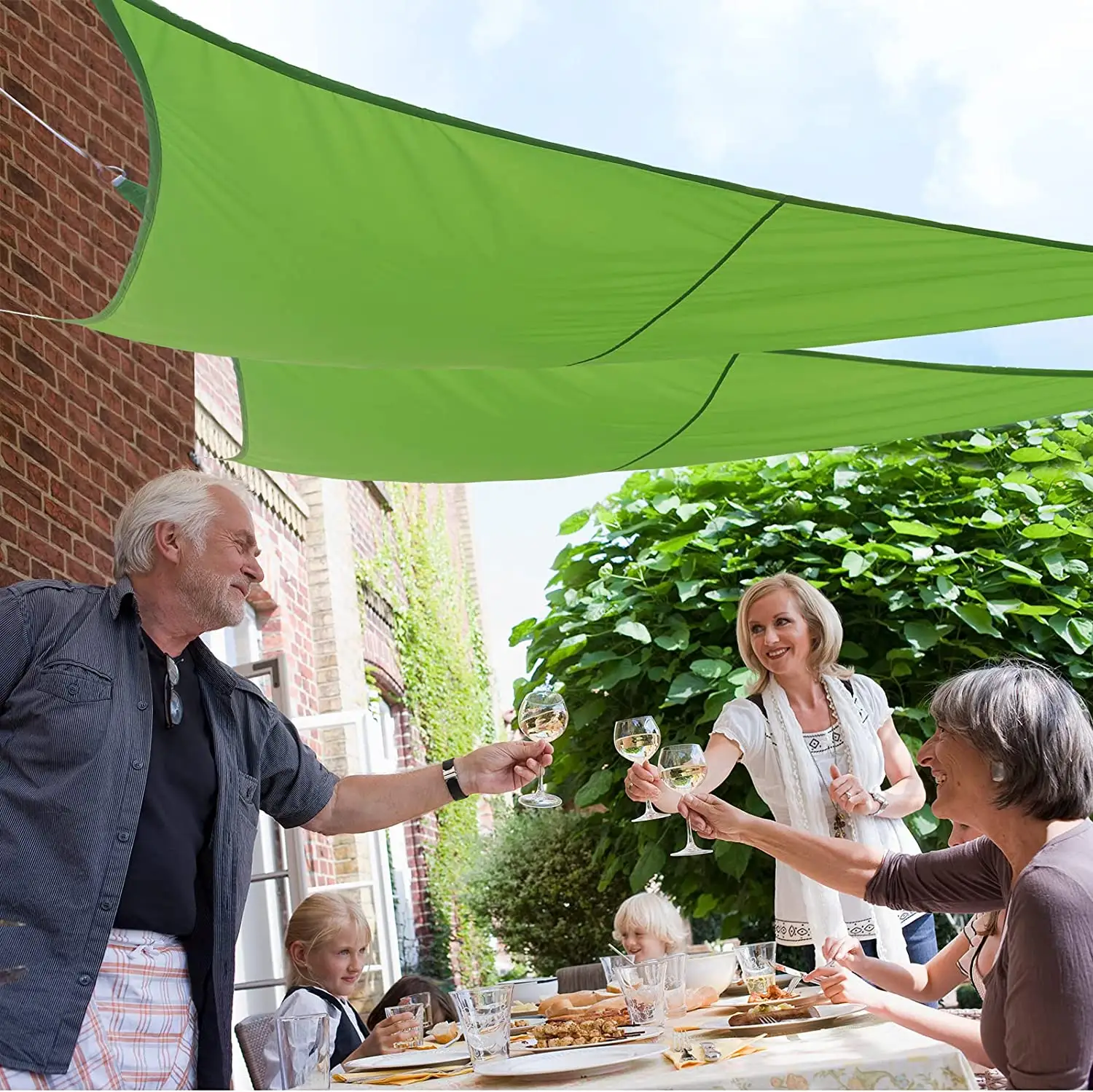 Aangepaste Waterdichte Driehoek Zon Shade Sail Uv Bescherming Oxford Materiaal Zwembad Bbq Gebieden Vijver Dek Binnenplaats Park