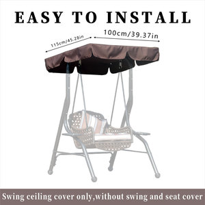 גינה חיצונית נדנדה כיסא נדנדה כיסא גשם וילון כיסוי עם מטלית גג להגנה על גשם - Product Image 5