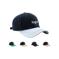 Casquettes de baseball réglables en coton à 6 panneaux pour hommes et femmes Chapeaux de sport de rue en plein air Broderie de logo en gros Look lavé