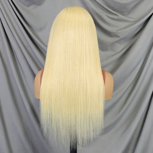 Pelucas de Cabello Humano 200% Natural de 10-30 Pulgadas # Pelucas de Cabello Lacio Color Rubio 613 con Frente de Encaje Transparente 13x4 - Product Image 5