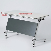 Büro-Klapptisch für Schulungen, Tragbarer Faltbarer Raumverstellbarer Tisch mit Rollen, Holz-Besprechungstisch-Set, Möbel nach Maß