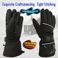 Gants de ski chauffants d'usine OEM coupe-vent, résistants à l'eau, à poignée thermique, alimentés par batterie et rechargeables pour les sports d'intérieur