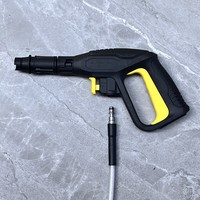 Pistol Pembersih HVLP Tanpa Kabel 48VF Baterai Ganda 10 Sel Pompa Turbo Portabel Perlengkapan Kotak Perkakas Industri 435psi Cuci Mobil Lantai Teras