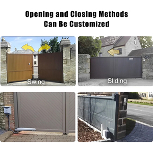 Clôture <span class=keywords><strong>de</strong></span> cour européenne haut <span class=keywords><strong>de</strong></span> gamme porte coulissante en aluminium Electrique Portail Pliant avec télécommande intelligente - Product Image 5