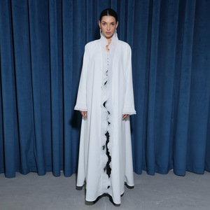 Nuova moda musulmana <span class=keywords><strong>elegante</strong></span> abito Abaya Kimono caftano luna con maniche ricamate Maxi abito di tacchino Cardigan da donna - Product Image 4