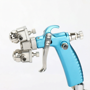 Pistola de Pulverización Prona MRS-2R de Doble Boquilla y Doble Cabezal de Aleación de Aluminio Cromado con Tecnología HVLP de Alta Presión y Nano Pintura, Garantía de 1 Año - Product Image 1