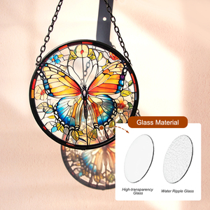Decorazione in Vetro Colorato con Motivo a Farfalla, Acchiappasole da Appendere per Finestre, Giardini e Negozi di Fiori - Product Image 5
