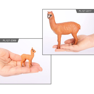 بيع بالجملة نموذج تمثال محاكاة صلب Alpaca (Lama alpacos PVC) ألعاب الماعز - Product Image 2