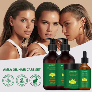 Nueva fábrica de spa para el cabello, mejora el control del aceite del cuero cabelludo, tratamiento de mascarilla para el cabello, esencia <span class=keywords><strong>Rogaine</strong></span>, antipérdida, juego de champú con aceite Amla - Product Image 6