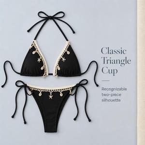 Bas de bikini côtelé pour femme, maillot de bain string pour les vacances d'été à la plage et les tenues de resort - Product Image 4