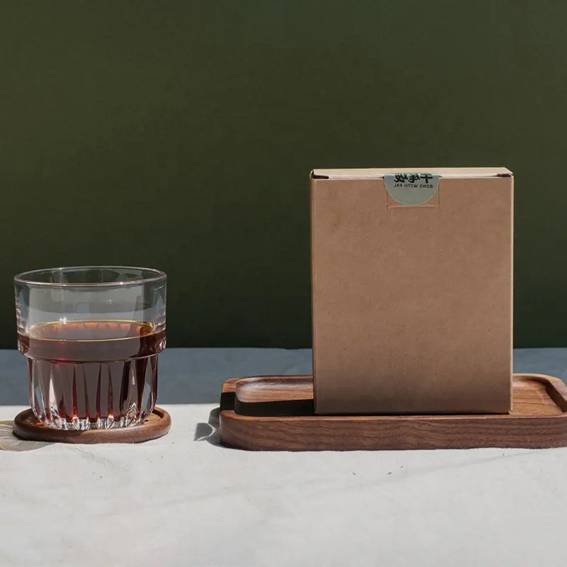 Creative Flip Type Brown Kraft Paper Scented Tea Packaging Box For Health Products