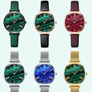 Wholesale curren 9076 Minimalist 3atm Waterproof Woman Quartz <b>Watches</b> Genuine Leather Strap Ladies Wrist <b>Watch</b> - Product Image 6