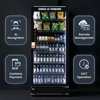 Qingo Ace 2026, Último Modelo de Máquina Expendedora Inteligente con Pantalla Táctil, Acero Inoxidable, 580L de Capacidad, Wi-Fi, SDK, Eficiente en Consumo de Energía y Sin Efectivo