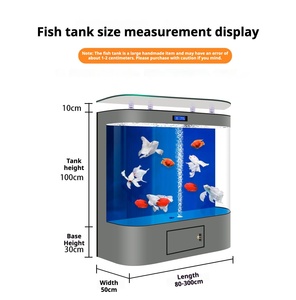Grand <span class=keywords><strong>aquarium</strong></span> incurvé sans changement d'eau, écologique, sur pied pour salon - Product Image 3