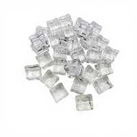 Mini cubes de glace carrés en résine 3D transparente 18mm 24mm pour la décoration de la maison et les mariages
