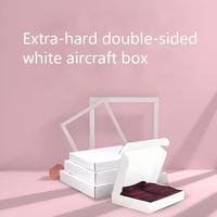 Boîtes d'expédition en carton ondulé blanches pour bijoux, bagues et cadeaux, avec logo, format avion