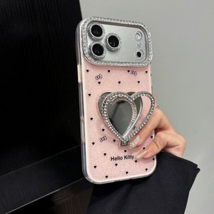 Nueva Funda para Teléfono con Espejo en Forma de Corazón con Diamantes y Purpurina IMD para iPhone 17Air 16plus 15 14 Pro Max 13, Resistente a Impactos - Product Image 6
