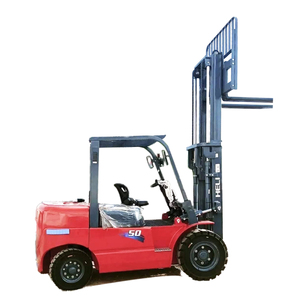Chariot élévateur diesel d'occasion certifié CE HELI CPCD50 5 tonnes |   Configuration du port |   Avec déplaceur latéral et pneus pleins - Product Image 1
