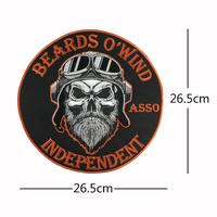 Moto Grande Taille Biker Crâne Patches Broderie pour Veste Cuir