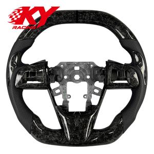 Accesorios para Automóviles, Volante Personalizado de Fibra de Carbono con Parte Superior Plana para Mazda 3 5 6 MPS Mazda3 Mazda5 Mazda6 2010-2013 - Product Image 1