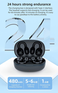 Écouteurs à pince M30 Écouteurs à conduction osseuse Contrôle tactile étanche Microphone intégré pour <span class=keywords><strong>IPhone</strong></span> <span class=keywords><strong>Samsung</strong></span> - Product Image 2