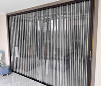 Pintu Lipat Aluminium+Polikarbonat Anti-kabut Modern Tugas Berat untuk Rumah, Kamar Mandi, Dapur, Ruang Tamu, Partisi Shower