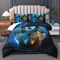 Loup haut de gamme 3d imprimé modèles personnalisés grande taille prix de gros hiver couette ensemble de couette