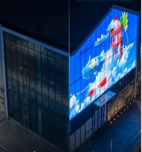 Durable Holographic <b>Mesh</b> Projection Screen For Outdoor Event - Product Image 5