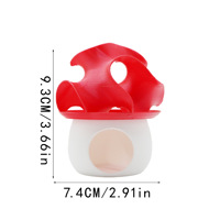 Cavités de cachette pour poissons et crevettes en forme de champignon imprimées en 3D, pour micro-paysages d'aquarium, avec design lisse et poreux, entrée et sortie pour aquarium