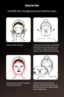 Appareil de beauté LED portable en silicone pour le visage et le cou/gorge avec thérapie photonique 7 couleurs pour usage domestique