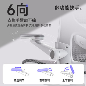 Lingtuo Office Chair Ergonomic Mesh Computer Chair With Headrest And Lumbar Support For Home Office Use - Product Image 4