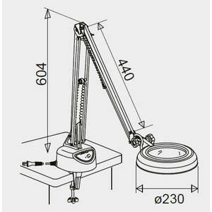 Loupes fluorescentes LA950B Bras de 1000mm - Product Image 2