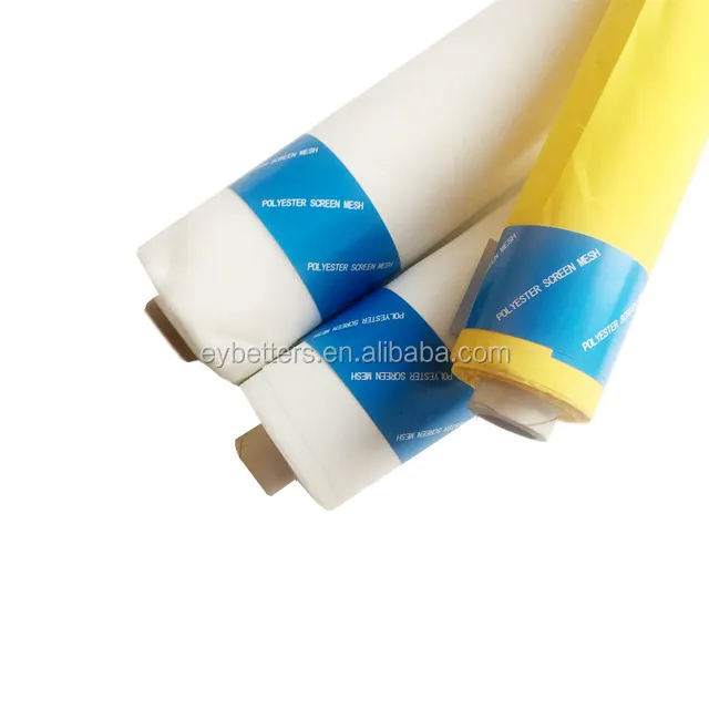 Weiß gelb 80 100 110 120 135 150 160 180 195 200 250 300 mesh nylon polyester siebdruck mesh für siebdruck
