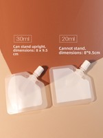 Sacs de voyage PE à fermeture éclair pour liquides, jetables et portables, pour savon liquide, shampoing, gel douche, cosmétiques et soins personnels