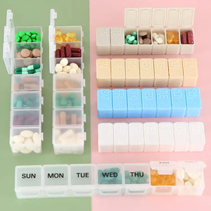 Sunshing thuốc nhắc nhở thuốc Trường hợp hàng tuần thuốc kế hoạch Medi khay tổ chức hàng tuần 7 ngày Túi hàng ngày hộp thuốc nhỏ gọn - Product Image 5