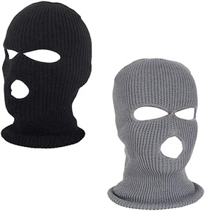 Multicolor Knit Ski <strong>Mask</strong> Balaclava Hat Full <strong>Face</strong> Cover <strong>Mask</strong> for <strong>Winter</strong> Outdoor Sports Black - Product Image 1