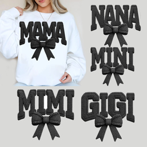 Transferts thermiques DTF <span class=keywords><strong>MAMA</strong></span> Designs en faux fil, sans MOQ, pelage à chaud, fins, doux au toucher, personnalisés, livraison en 5 à 8 jours aux États-Unis - Product Image 1