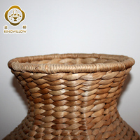 Vase de sol en rotin (imitation) pour salon, arrangement de fleurs séchées, grand pot de sol en saule chromé durable, classique