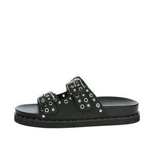 Ciabatta Nera da Donna Laura Biagiotti 9069, Sandalo Piatto - Product Image 1
