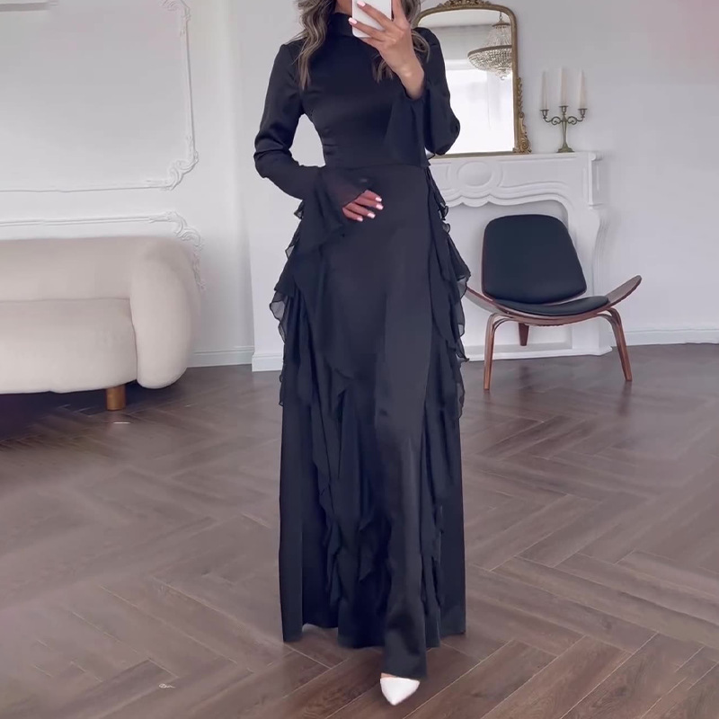 slimming dresses Mock Neck Modal Shapewear Maxi Dress | Slimming Cutaway