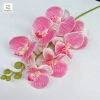 Vente en gros, 7 têtes, impression 3D, toucher réel, orchidée papillon artificielle pour fête de mariage, décoration de la maison