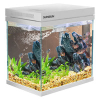 Aquarium ultra-clair Sensen à circulation automatique pour salon, bureau, usage domestique, petit aquarium en verre pour personnes pressées, vente en gros