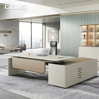 Bureau de direction réglable en hauteur à double moteur GOJO OEM 2026, table de direction, poste de travail de bureau, bureau en L à hauteur réglable