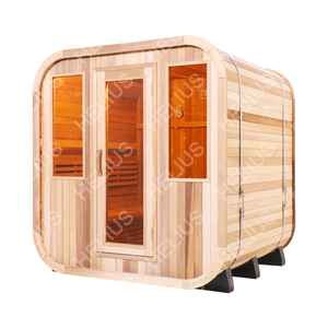 ลูกบาศก์สำหรับห้องซาวน่ากลางแจ้งไม้ซีดาร์สีแดงสไตล์ใหม่ห้องซาวน่าแบบแคนาดา - Product Image 5