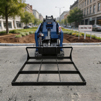 RUIBOTE Chargeuse compacte sur chenilles à moteur diesel, attache niveleuse de précision pour le nivellement du sol, équipement de construction
