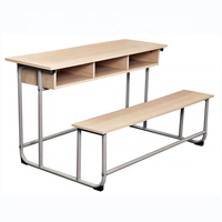 Meubles scolaires de bonne qualité, table et chaise d'étude en bois avec un design moderne, ignifuge, garantie de 5 ans