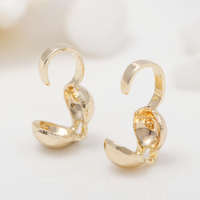 Boucle en plaqué or 14K pour la fabrication de bracelets et colliers, vente en gros d'usine, 10 pièces