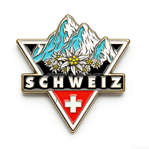 Aimants de réfrigérateur en émail avec sites emblématiques de la <span class=keywords><strong>Suisse</strong></span> : Tour de l'Horloge <span class=keywords><strong>Suisse</strong></span>, <span class=keywords><strong>Alpes</strong></span>, Fromage, Aimant de réfrigérateur en métal <span class=keywords><strong>suisse</strong></span>, Souvenir de voyage - Product Image 2