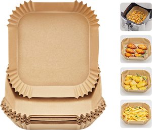6.3in 7.9inch square and Round air Fryer Paper Liner air Fryer Parchment Paper for <b>Baking</b> - Product Image 2