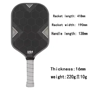 Pickleball Paddle T700 kết cấu sợi carbon tại chỗ Trắng xử lý xách tay thể thao pickleball vợt